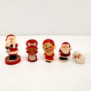 Lot Vintage Santa Claus Figurines Mrs Claus Christmas Holiday Decor